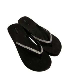 Torrid Sparkly Rhinestone Studded Eva Platform Sandals Size 11.5W